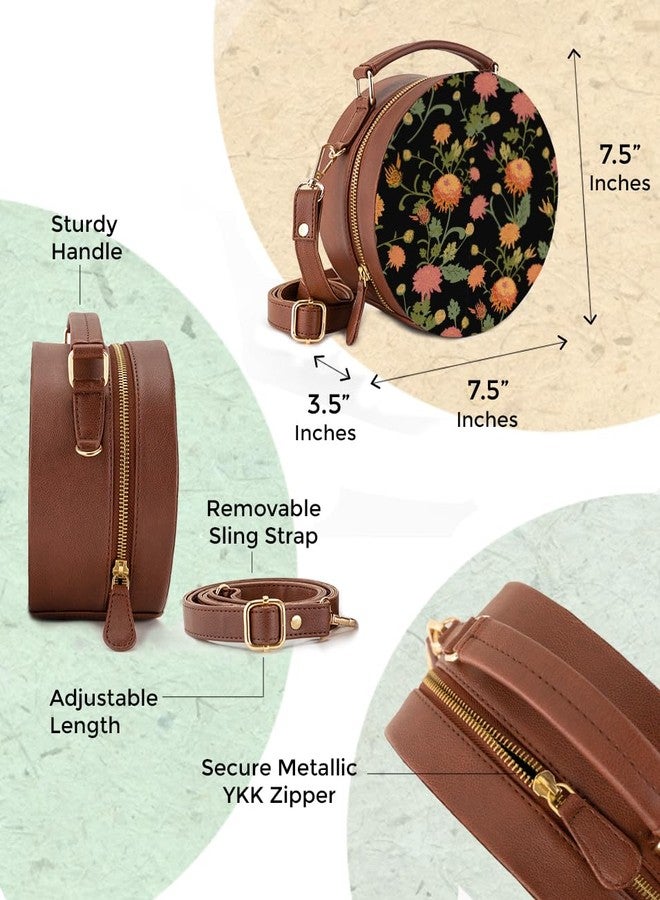 Kalankit Sling Bag for Women | Vegan Leather Crossbody Purse | Compact Everyday Handbag with Adjustable Strap | Stylish Women’s Handbags | Valentine Gift for Wife | Autumn Hues - Image 2